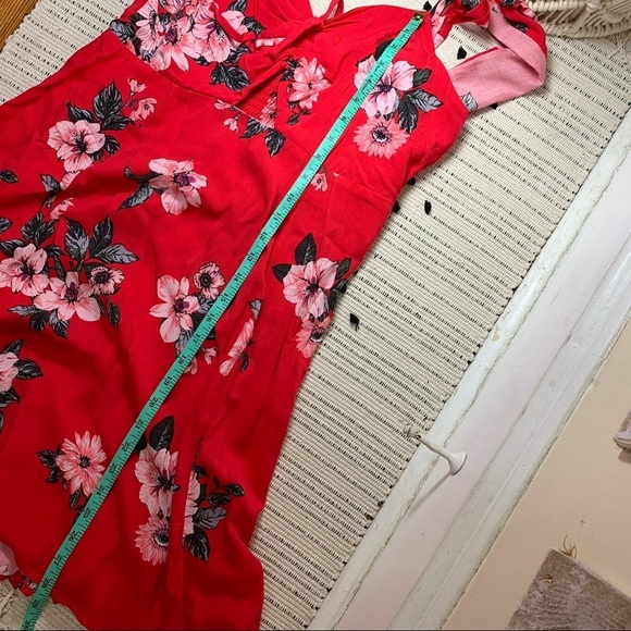 Target Xhilaration Red Floral Cutout Dress - Picture 6 of 6